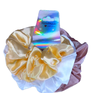 White, Cream & Light Purple Scrunchies