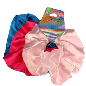 Blue , Pink & Light Pink Scrunchies