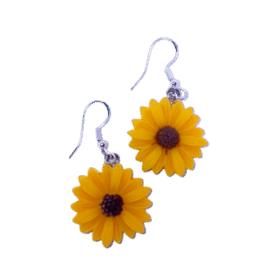 Yellow Sunflower Earrings