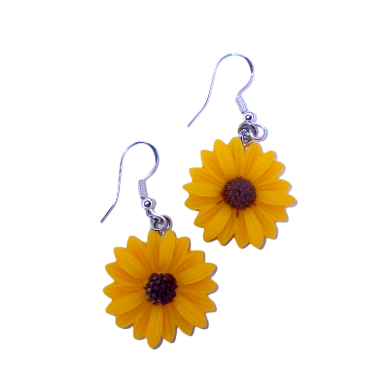 Yellow Sunflower Earrings