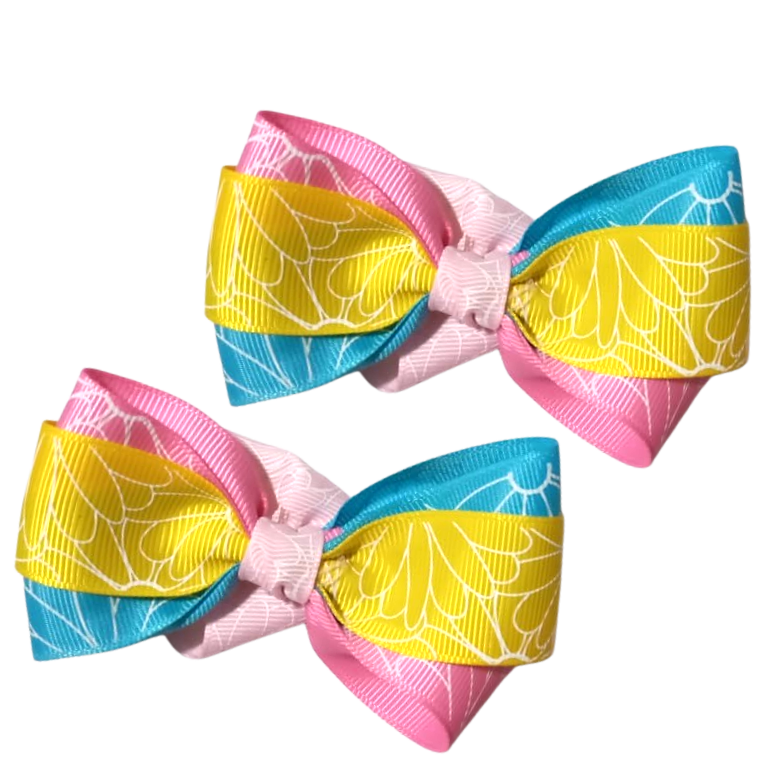 Blue Yellow Pink Hair Clip