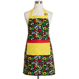 African Print and Yellow Apron