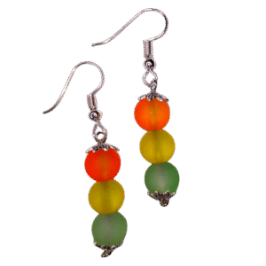 Orange Yellow Green Earring