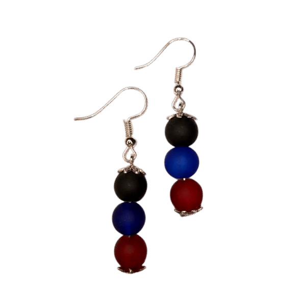 Black Blue Red Earring
