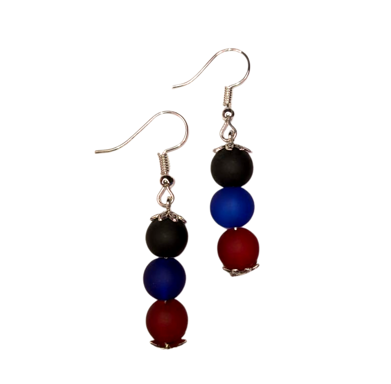 Black Blue Red Earring