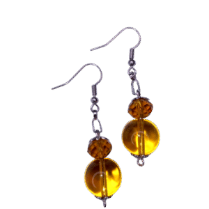 Brown Tropical Beads Earrings