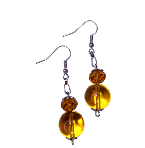 Brown Tropical Beads Earrings