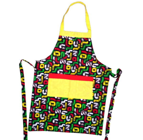 African Print and Yellow Apron