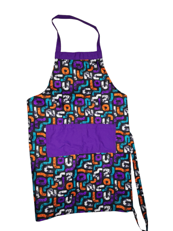 African Print and Purple Apron