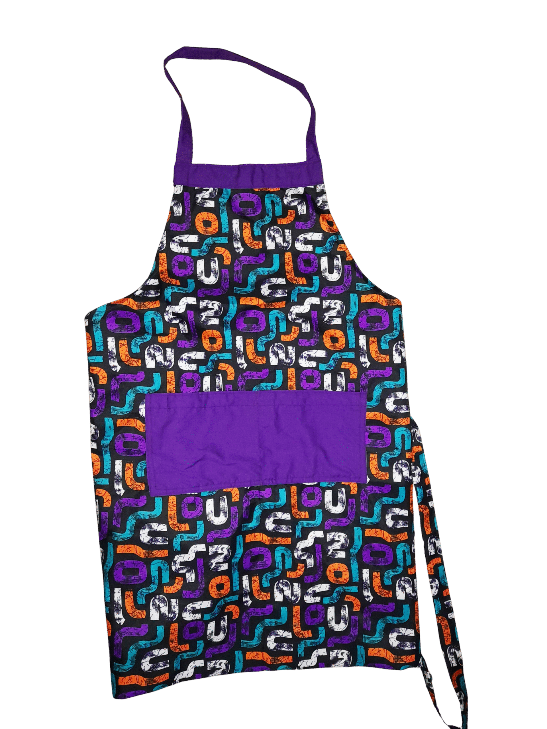 African Print and Purple Apron