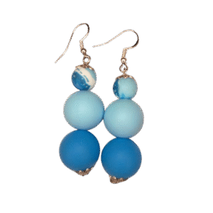 Blue, Sky Blue, the Ocean Tropical Beads Earrings